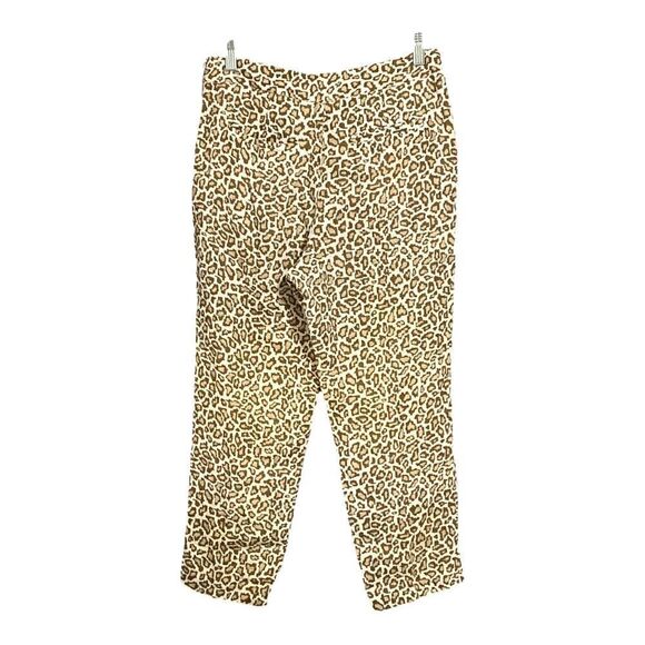 pendleton animal print woven linen cropped pants size 4P - Picture 11 of 11